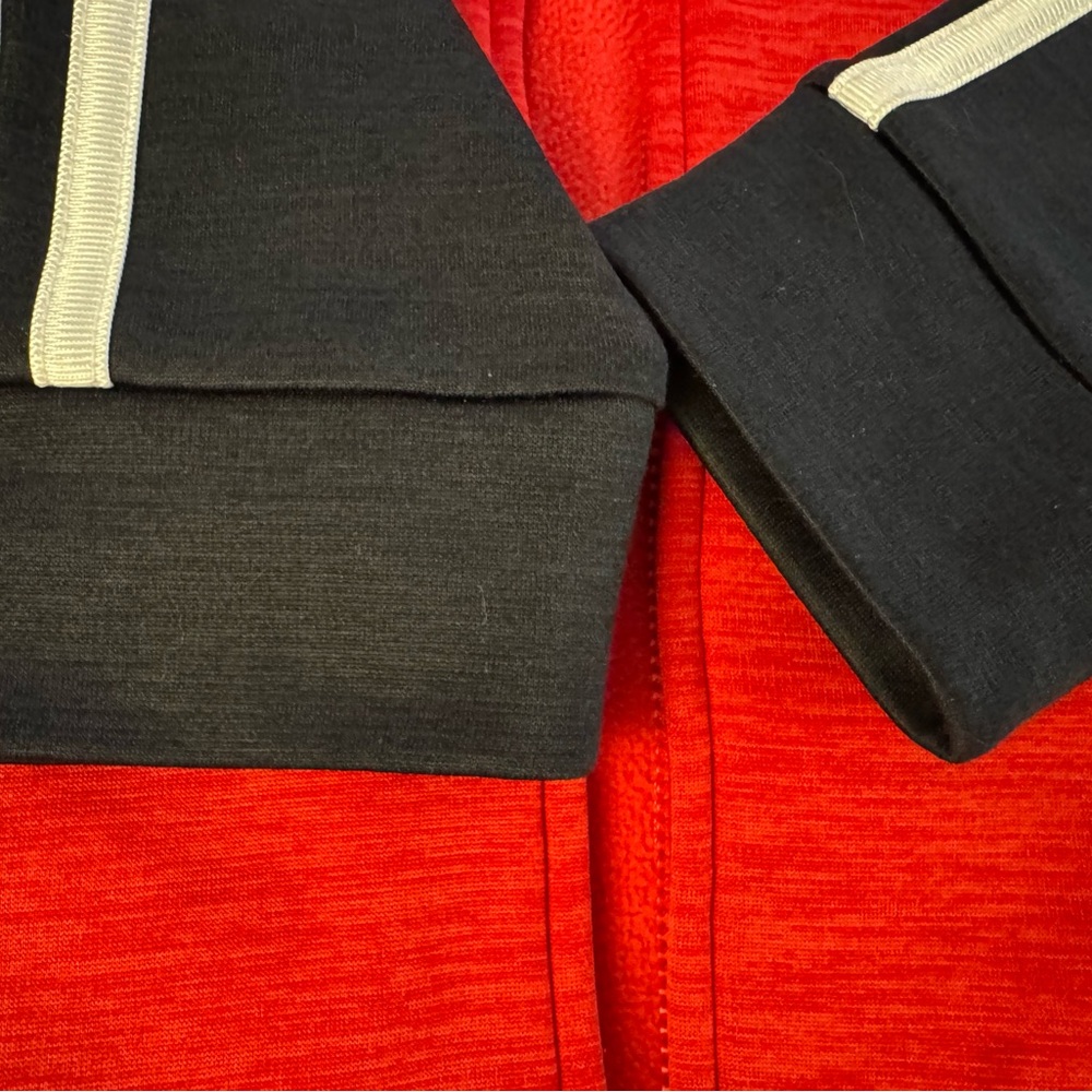 Adidas Kids Red and Black Fleece lined suit - Picture 3 of 5